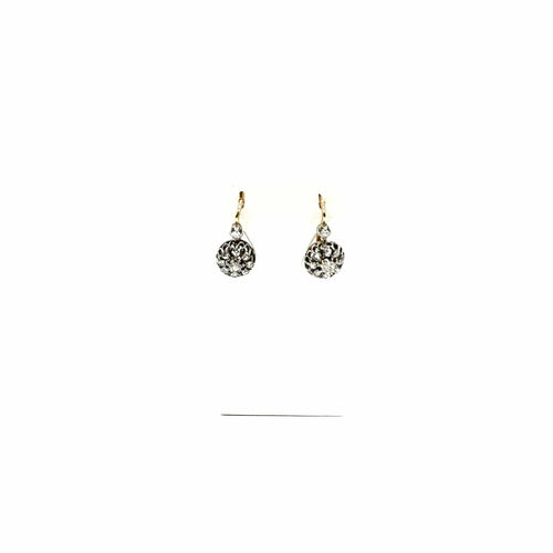 Boucles d'oreilles Boucles d'oreilles en platine, or jaune et diamants 58 Facettes Z15B51724