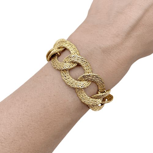 Bracelet Bracelet Georges Lenfant, maillons "paillettes". 58 Facettes 34697