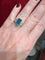 Bague 54 Bague or blanc Zyrcon Bleu naturel 4.60 carats  et diamants 58 Facettes 7849 A