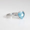 Bague 49 BULGARI - Bague Eden Méditerranée en or blanc et topaze bleue 58 Facettes G13917