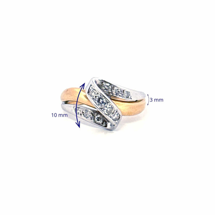 Bague 52 Alliance Or Jaune & Or Blanc 58 Facettes 4-GS30898-07