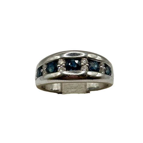 Bague 55.5 Alliance saphirs et diamants 58 Facettes