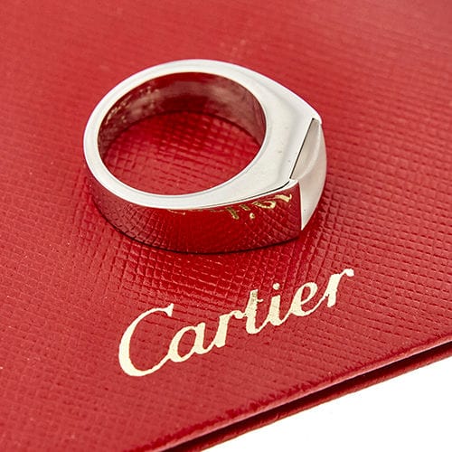 Bague 51 CARTIER - Bague "Tank" avec pierre de lune 58 Facettes 36051