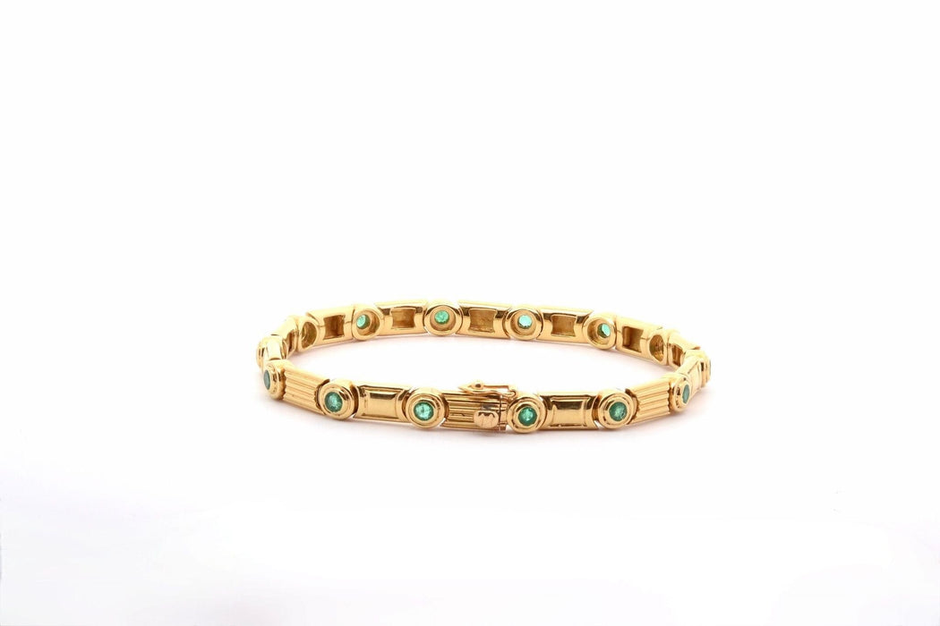 Bracelet Bracelet vintage émeraudes en or 18k 58 Facettes 26356