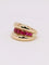 Bague 52 Bague jonc or jaune rubis calibrés 58 Facettes 1049.2