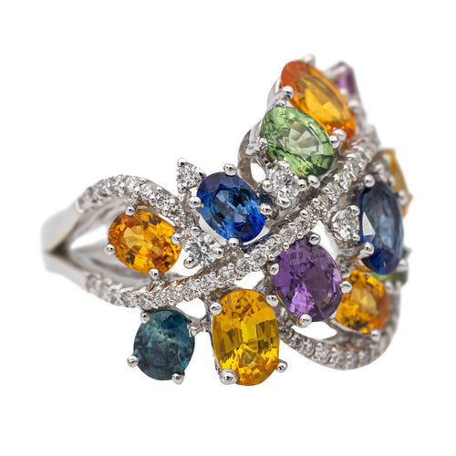 Bague 50 Bague Or blanc Saphir 58 Facettes 2826012CN