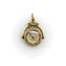 Montre Porte-clés pivotant victorien en or 18 carats avec boussole et gravure en pierre dure 58 Facettes A20021