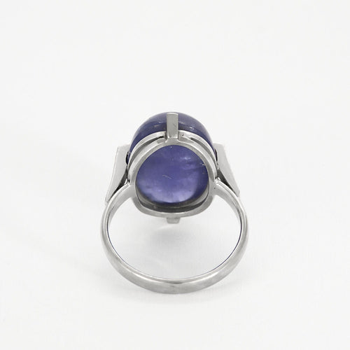 Bague 55 Bague or blanc, tanzanite et diamants 58 Facettes PL03
