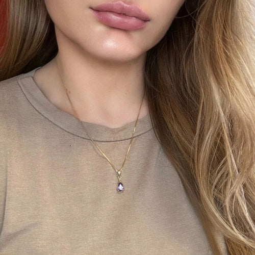 Pendentif Pendentif Goutte or jaune et améthyste 58 Facettes 2-PEF1-GS35535