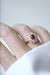 Bague Bague marguerite rubis entourage diamants 58 Facettes