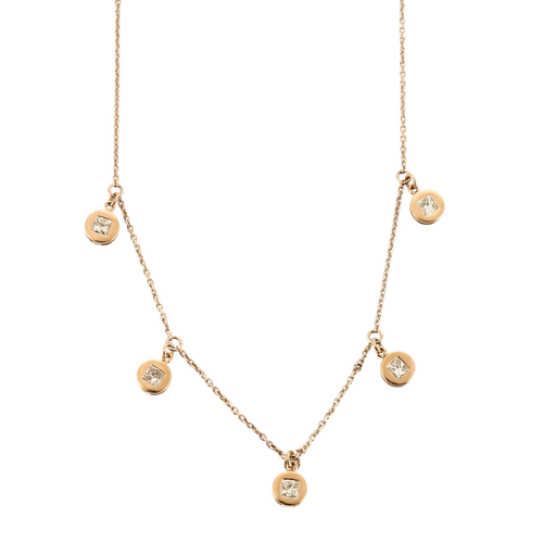 Collier COLLIER OR ROSE ET DIAMANTS 58 Facettes BO/240056