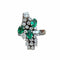 Bague 55 Bague or blanc, émeraudes diamants 58 Facettes 235