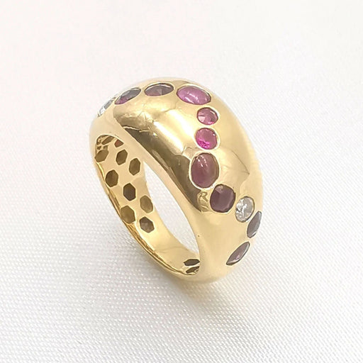 Bague 53 Bague en Or jaune Rubis et Diamants 58 Facettes