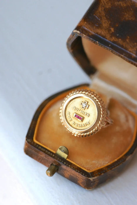 Augis Vintage geelgouden diamanten ring