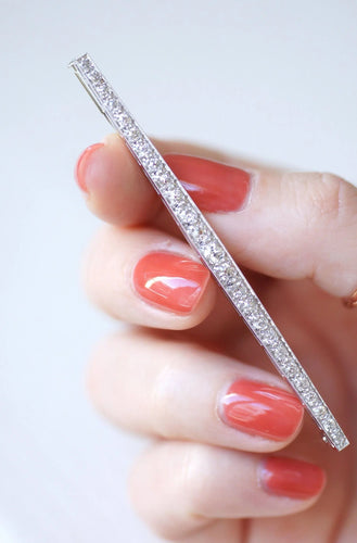 Broche Broche Barrette Art Déco Diamants 58 Facettes