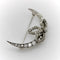 Broche Broche croissant de lune en diamant 58 Facettes