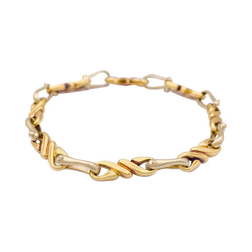 Collier Sautoir et bracelet Hermès, deux ors. 58 Facettes 33857/58