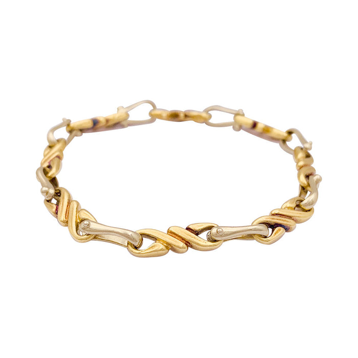 Hermès necklace and bracelet, two golds.