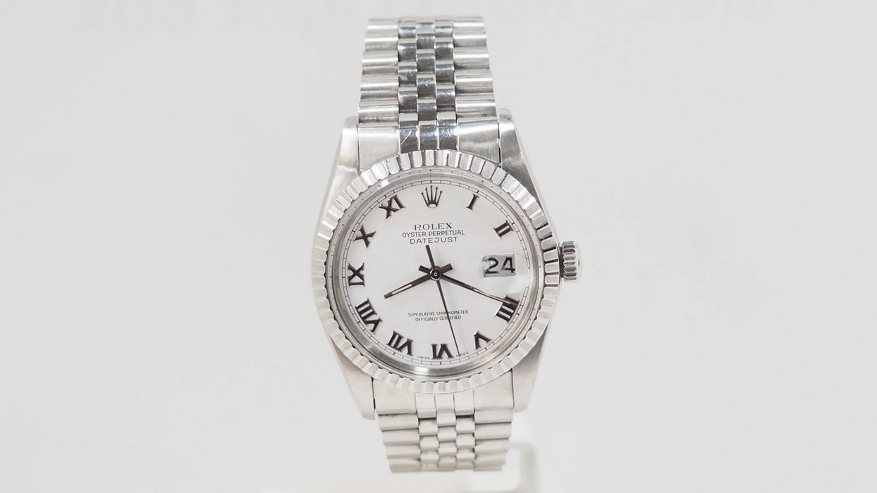 Montre ROLEX - Montre Date Just en acier 36 mm 58 Facettes 32865