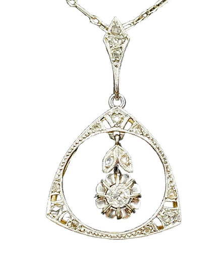 Art Nouveau pendant on chain