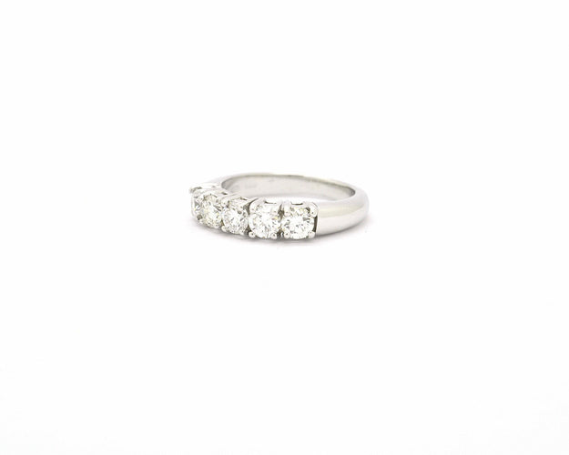 Bague Bague Rivière en or blanc 1,25 ct 58 Facettes