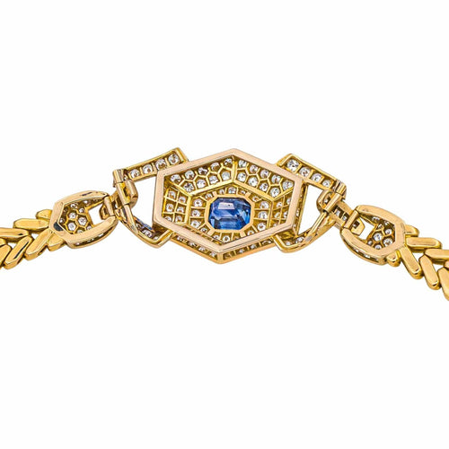 Collier Collier  Or jaune Saphir, Diamant 58 Facettes 5026620CN