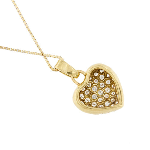 Collier Collier avec pendentif coeur et diamants 58 Facettes 32739