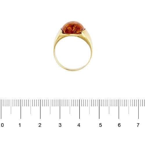 Bague 55 Bague en or jaune avec ambre 58 Facettes 31322