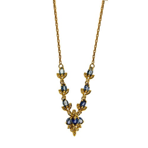 Collier Collier avec diamants et saphirs 58 Facettes 37413