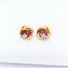 Boucles d'oreilles Boucles d'oreilles en or jaune rubis et diamant 58 Facettes 30820