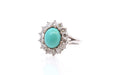 Bague Bague vintage turquoise et diamants 58 Facettes 25963