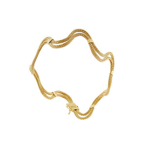 波浪形黄金手链 