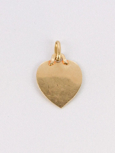 AUGIS - Médaille amour coeur Plus qu'hier moins que demain or jaune, rubis 58 Facettes J547