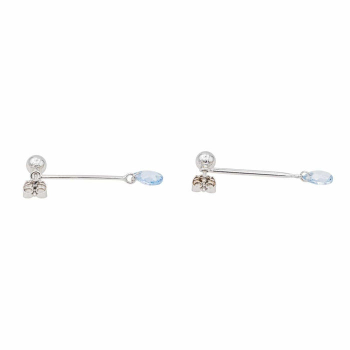 Boucles d'oreilles Boucles d'oreilles Pendantes Or blanc Aigue Marine 58 Facettes 3145033CN