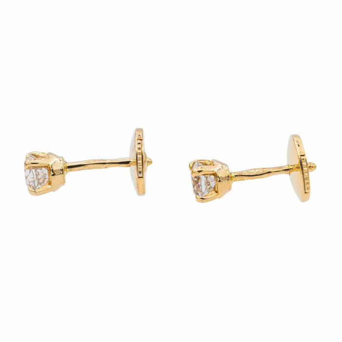 Boucles d'oreilles Boucles d'oreilles Puces Or jaune Diamant 58 Facettes 2700158CN