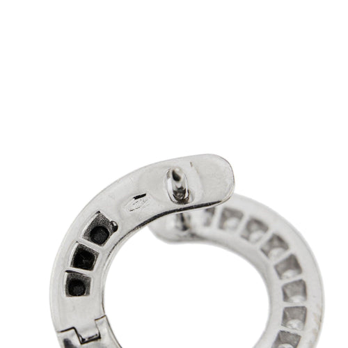 Boucles d'oreilles Boucles d'oreilles pendantes diamants noirs et blancs 58 Facettes 25641