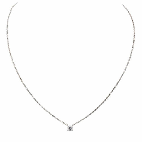 Bague Cartier Collier Solitaire 1895 Or blanc Diamant 58 Facettes 3844483RV