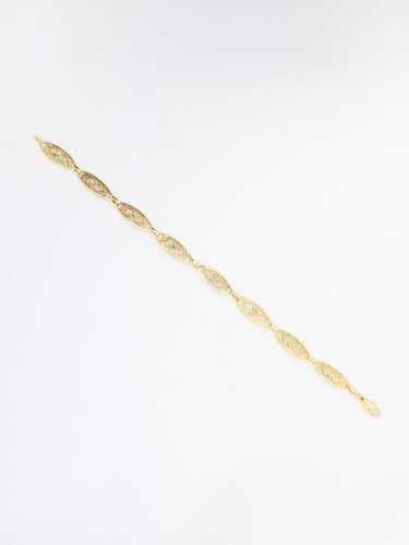 Bracelet Bracelet chaîne maille filigrane or jaune 58 Facettes 1152.1