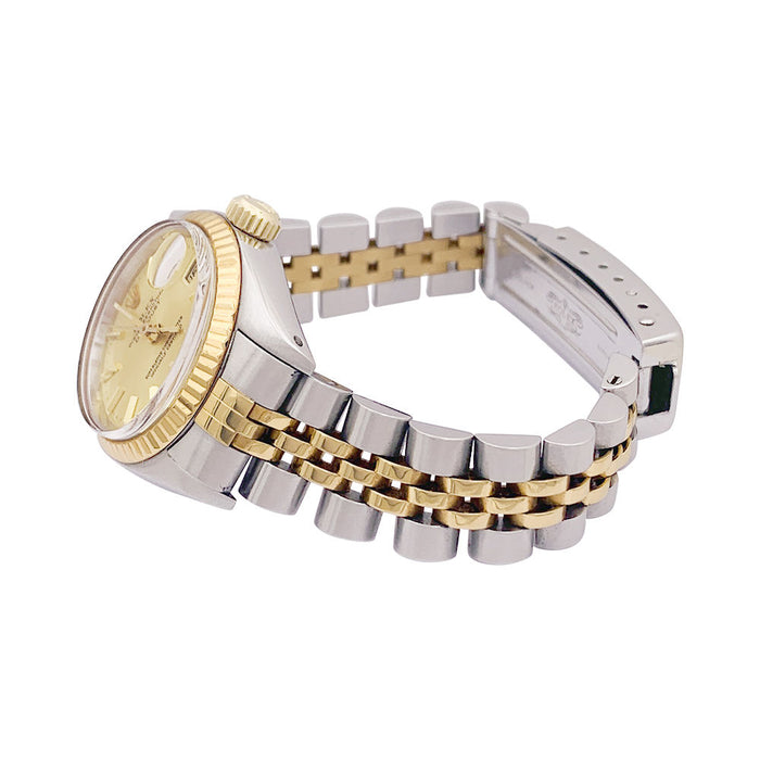 Orologio Rolex, "Oyster Perpetual Datejust", oro giallo e acciaio.