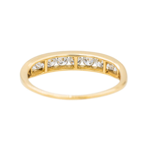 Bague 53.5 Bague Demi alliance Or jaune Diamant 58 Facettes 3675263CN