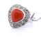 Bague 55 Bague coeur corail en or blanc 58 Facettes