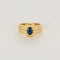 Bague 56,5 Bague or jaune, saphir et diamants 58 Facettes SMA0139