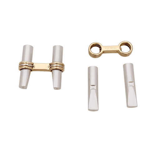 Boutons de manchette Boutons de manchette Van Cleef & Arpels en or jaune et acier. 58 Facettes 34703