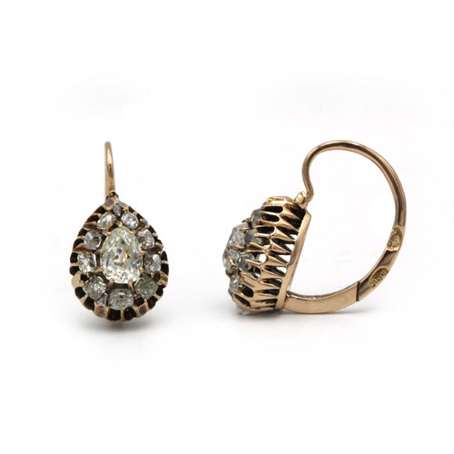 Boucles d'oreilles Boucles d'oreilles - Or jaune et diamants 58 Facettes 1218