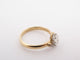 Bague 52 vintage bague solitaire diamant poire 0.79ct t52 brillants en or jaune 18k 58 Facettes 270505