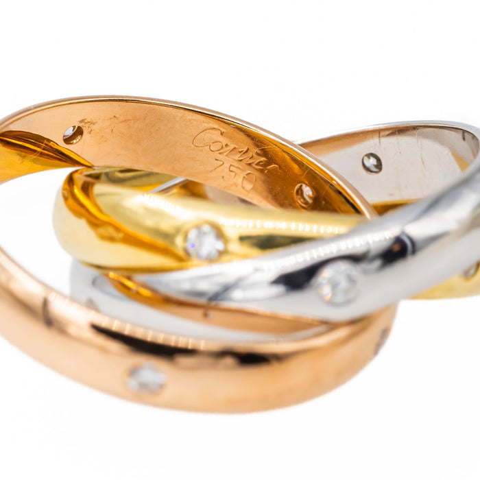 Cartier Allianzring Trinity Stern-Diamant aus Roségold