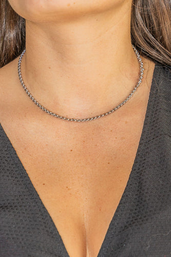 Collier Chopard Collier Jaseron Or blanc 58 Facettes 3439383CN