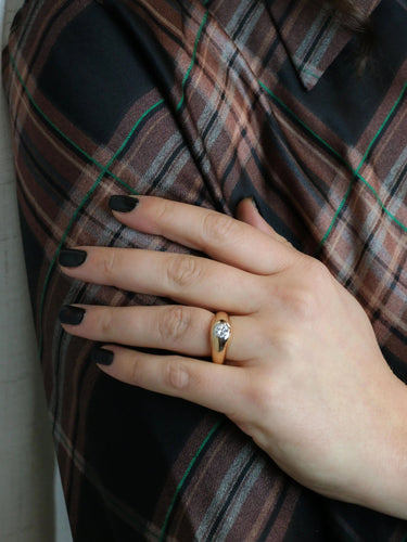 Bague 60 Bague jonc vintage or jaune diamant 58 Facettes 1087.26