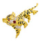 Broche Broche Sanz, "Tigre", or jaune, diamants, rubis, émail. 58 Facettes 33828