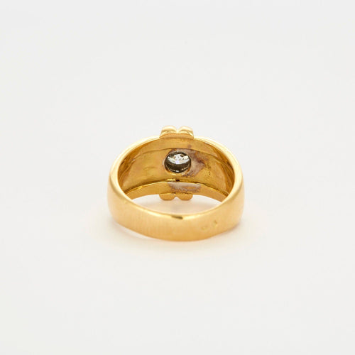 Bague 61 Bague or jaune diamant 58 Facettes LP456/10